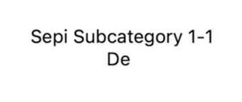Sepi Subcategory 1-1 En