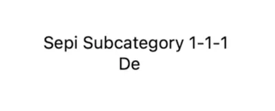 Sepi Subcategory 1-1-1 En