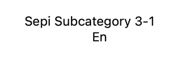 Sepi Subcategory 3-1 En