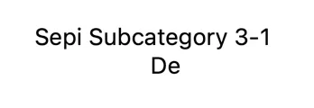 Sepi Subcategory 3-1 En